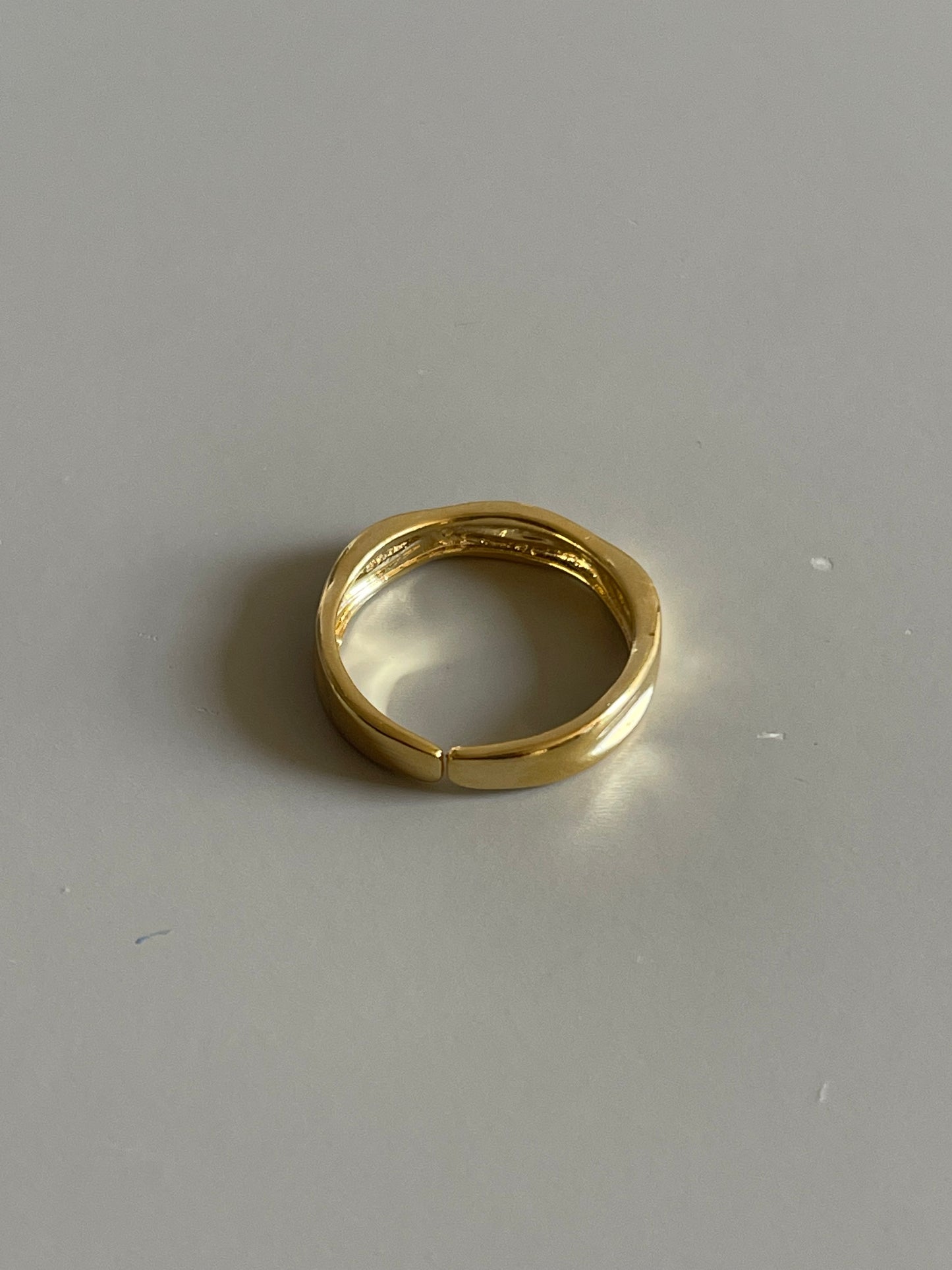 Classic Ripple Band Ring In Gold