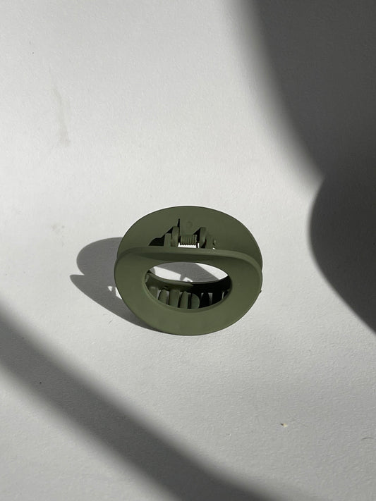 Sagan Geo Hair Claw Clip In Olive