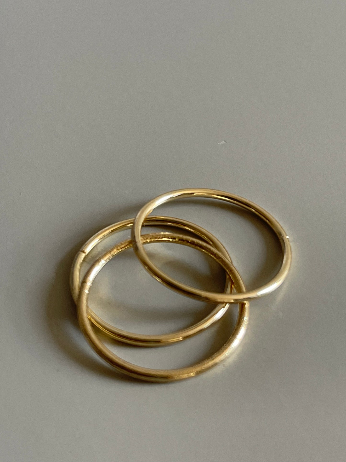 Classic Tri Band Ring Set In Gold