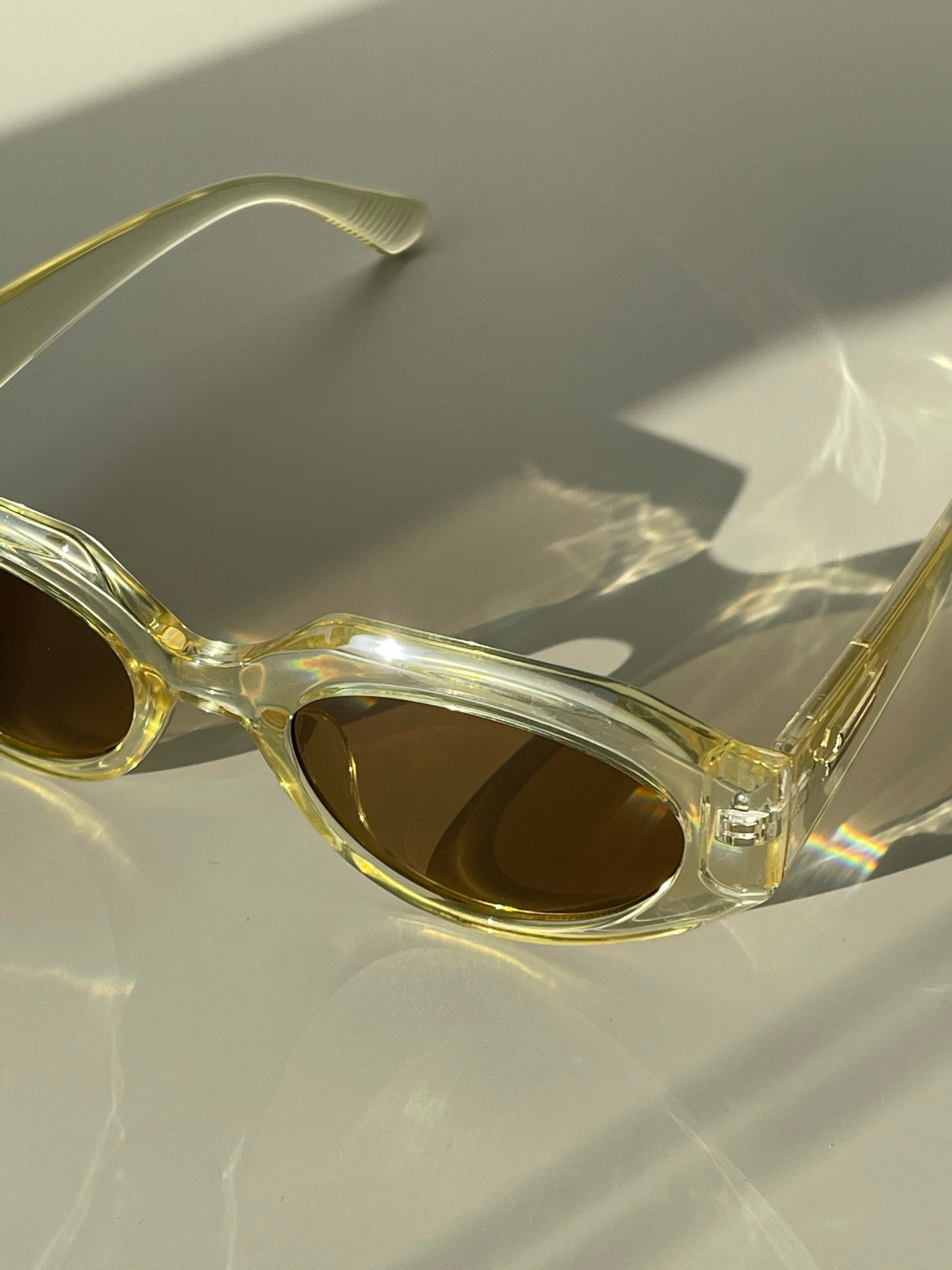 Donte Double Gold Bar Sunglasses In Lemon