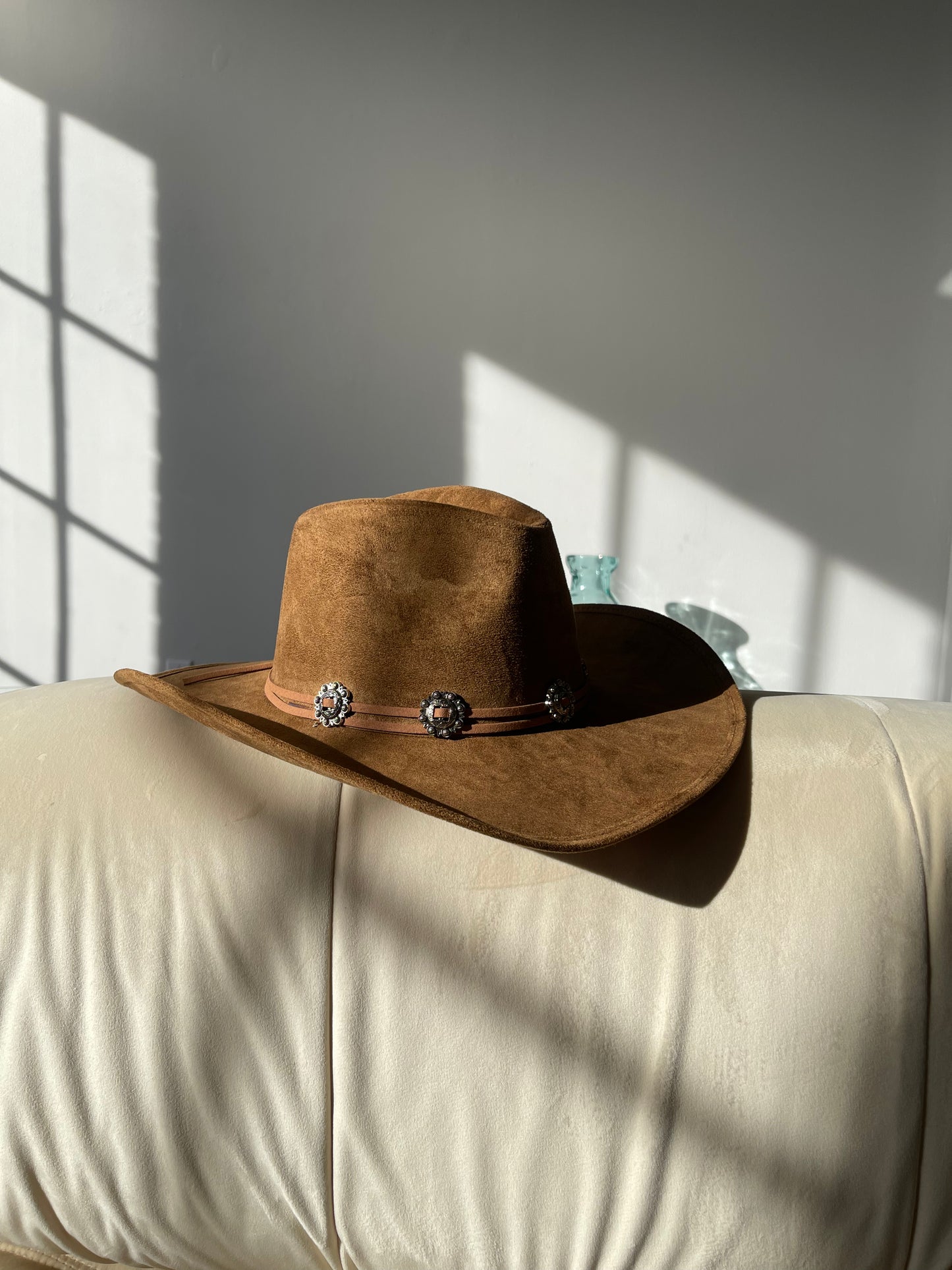 Molina Western Style Cowboy Fedora Hat In Camel