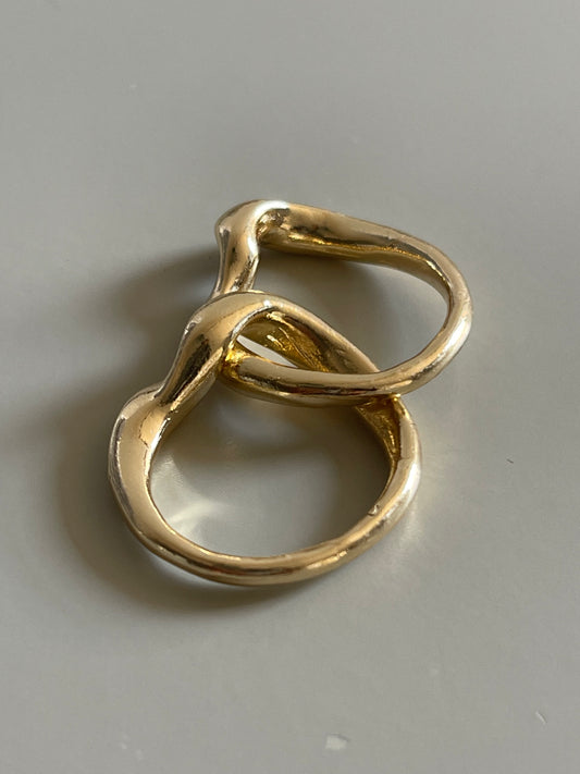 Infinity Double Lock Ring In Gold