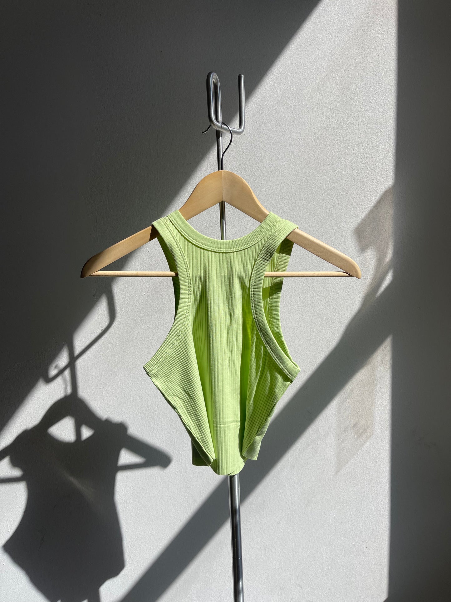 Waikiki Classic Ribbed Tank Top In Pear Green
