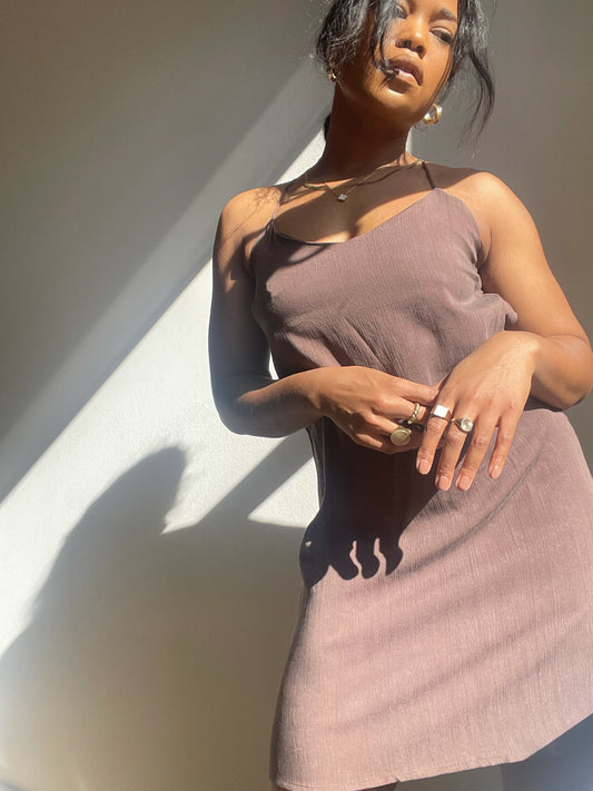 Lizette Mini Dress In Brown
