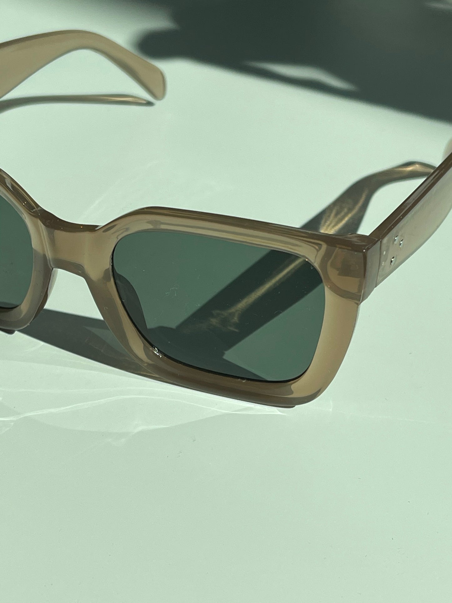 Leah Sunglasses In Taupe Green
