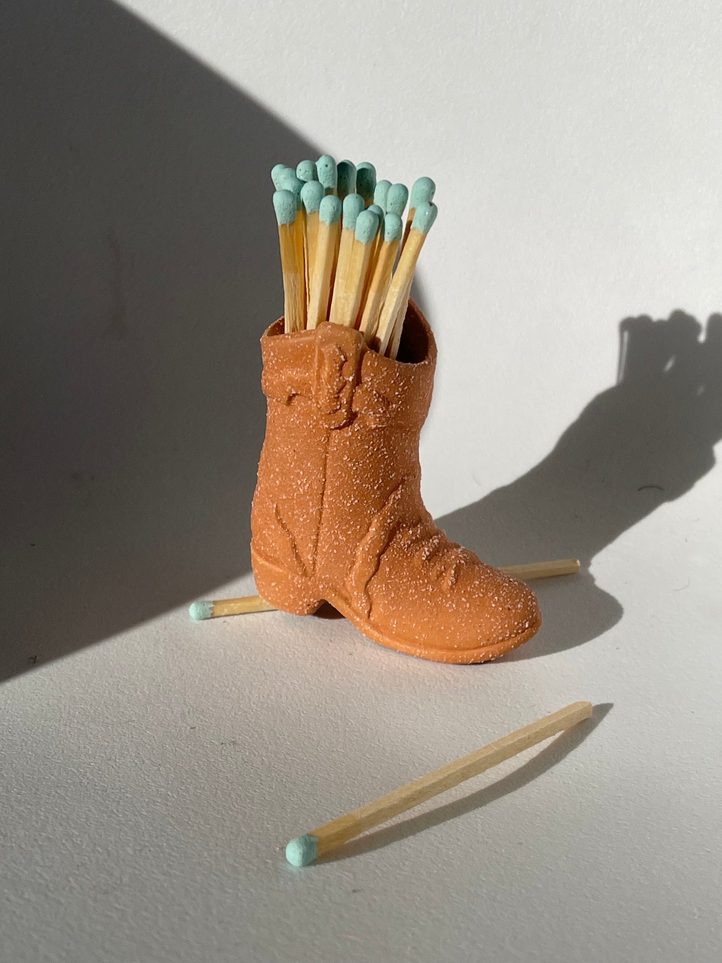 Cowboy Boot Match Holder In Red Sand