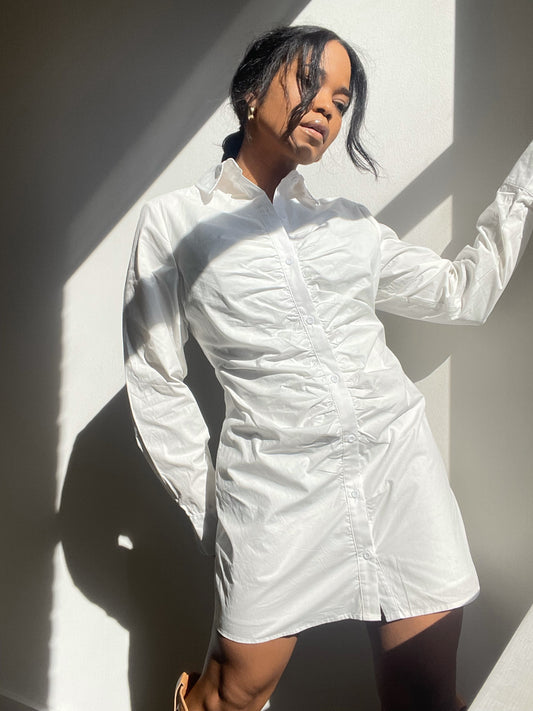 Wilder Shirt Dress In White