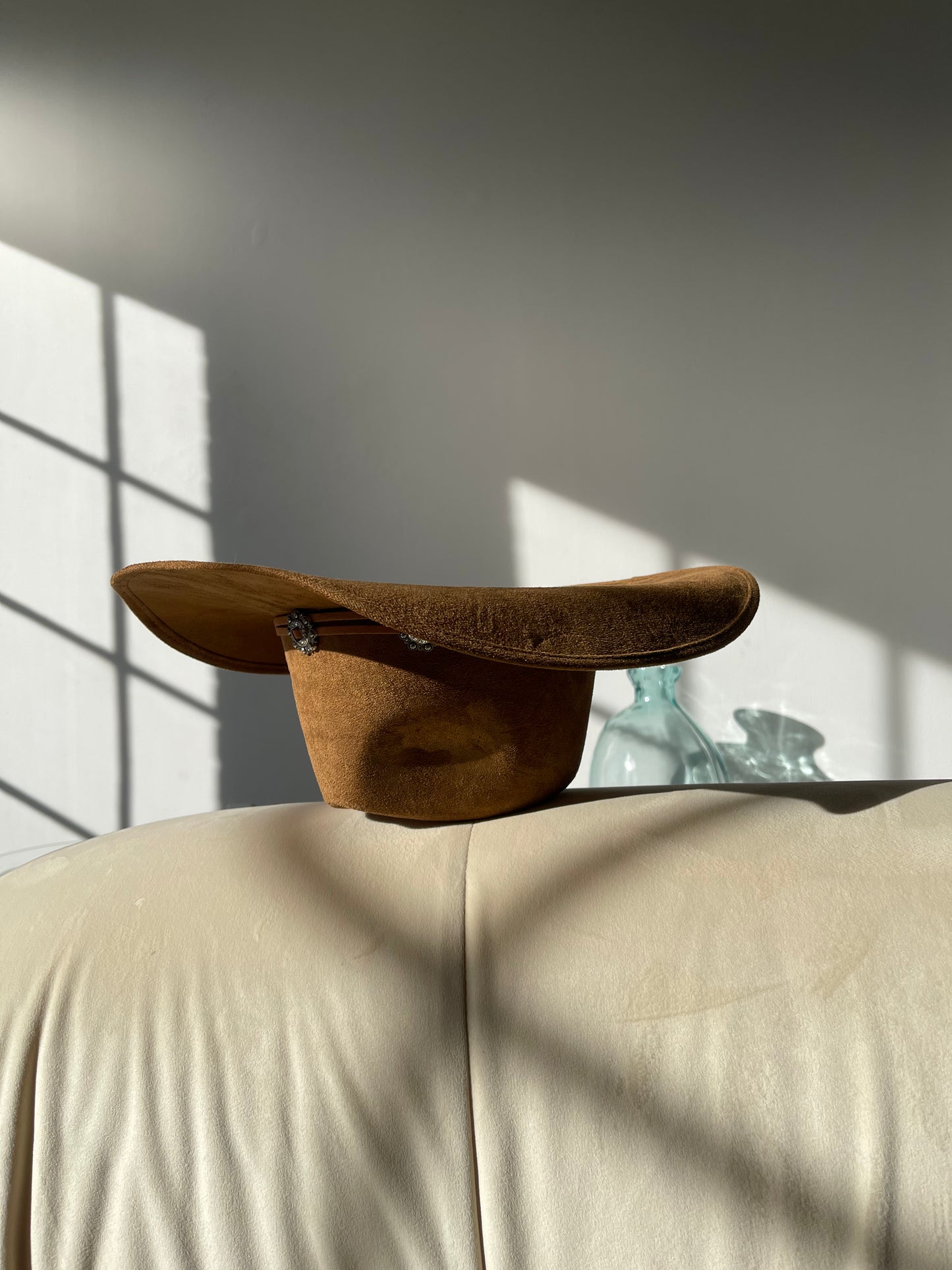 Molina Western Style Cowboy Fedora Hat In Camel