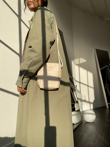 Carrie Jumbo Woven Vegan Leather Basket Bag In Cream