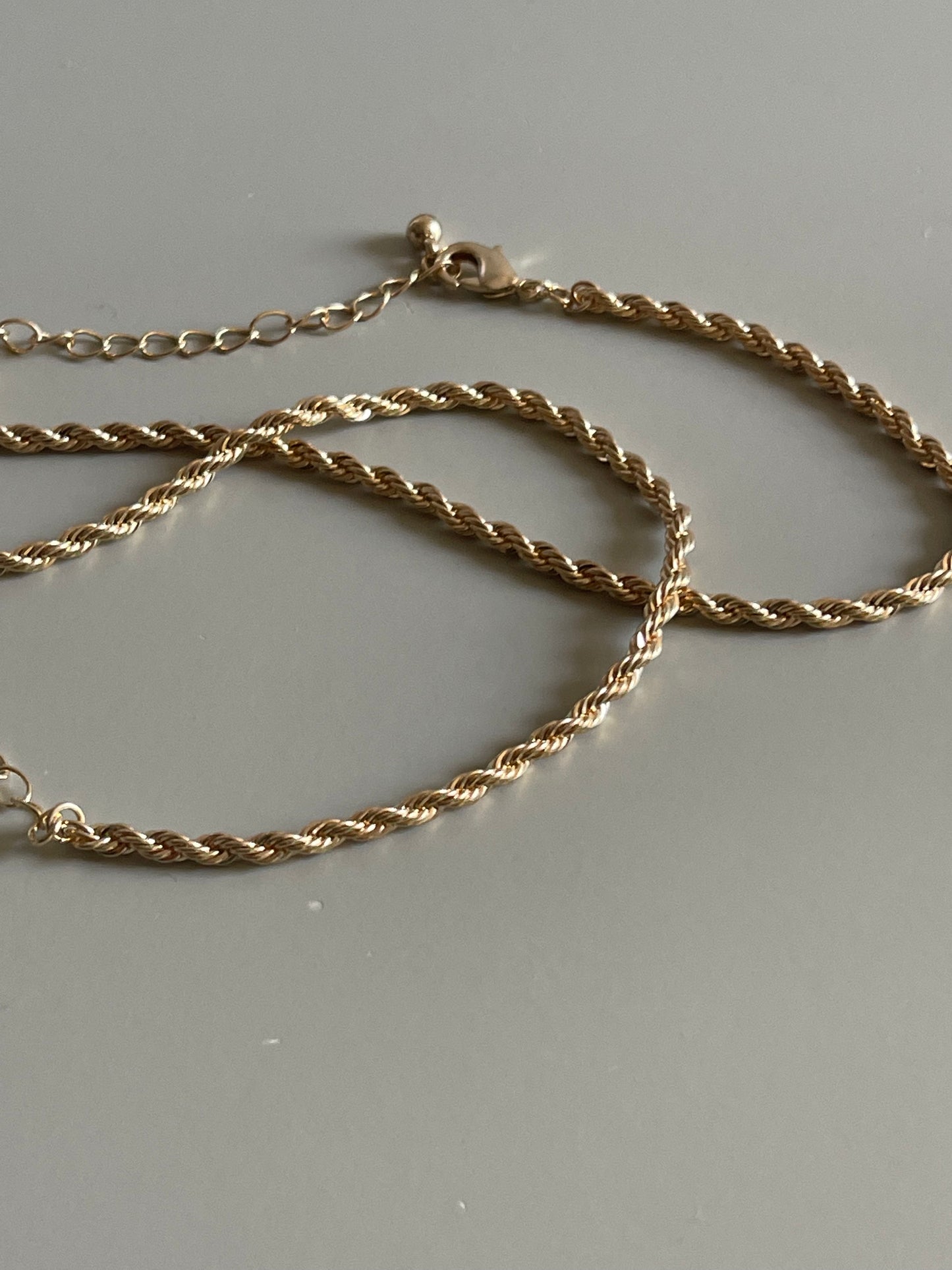 Double Rope Chain Bracelet In Gold