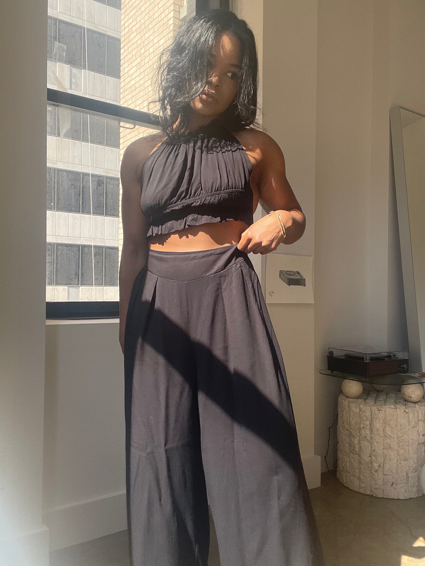 Vicky Top & Pant Set In Black