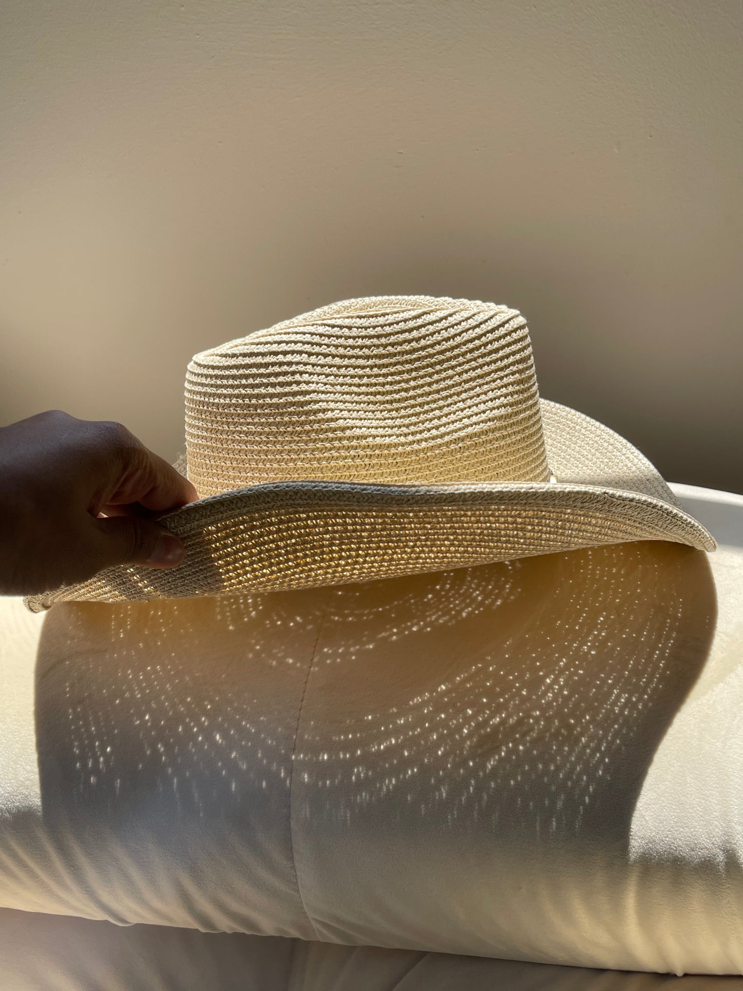 Puka Shell Cowboy Hat In Taupe