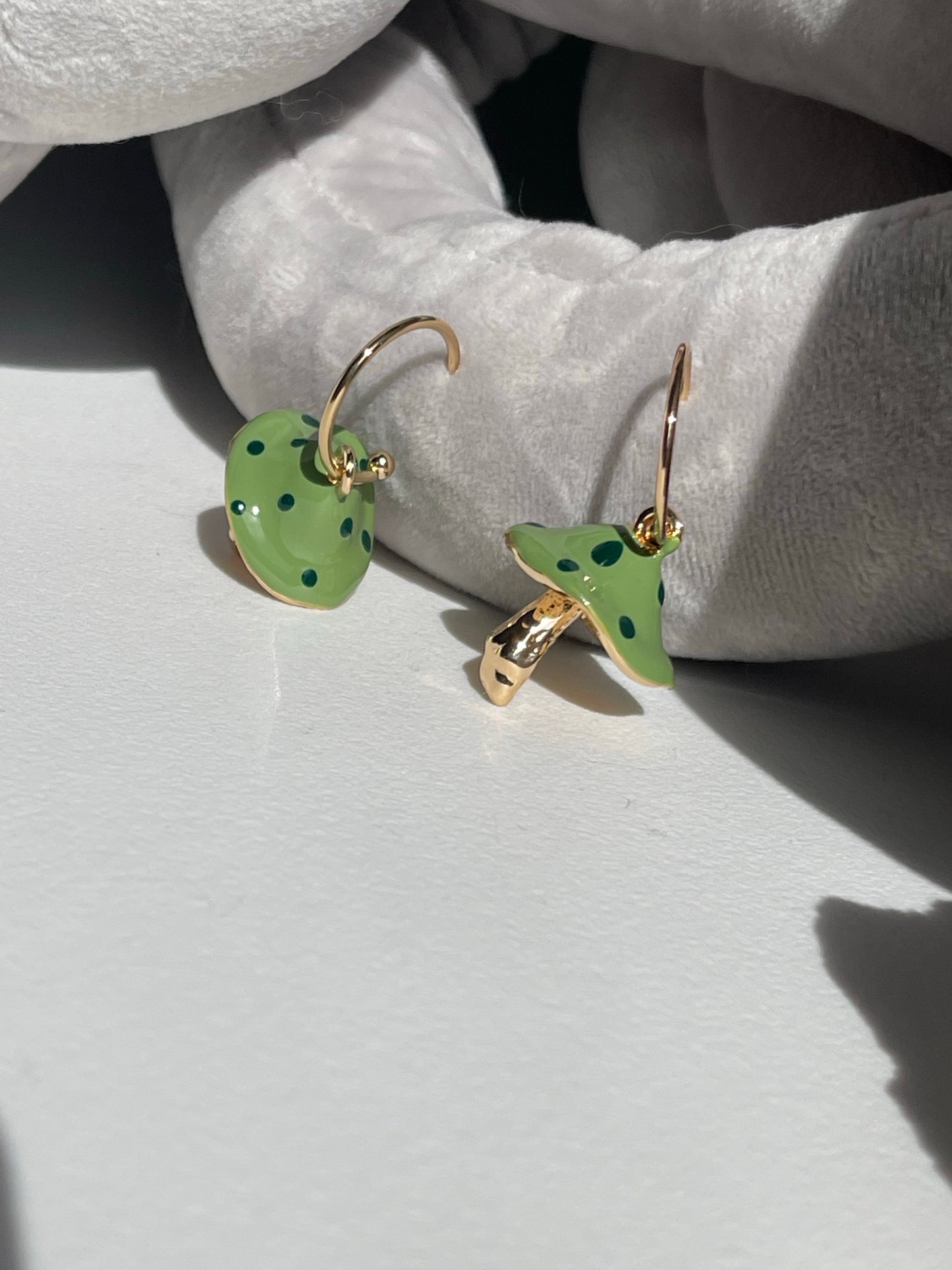 Alice Mushroom Drop Earring In Green