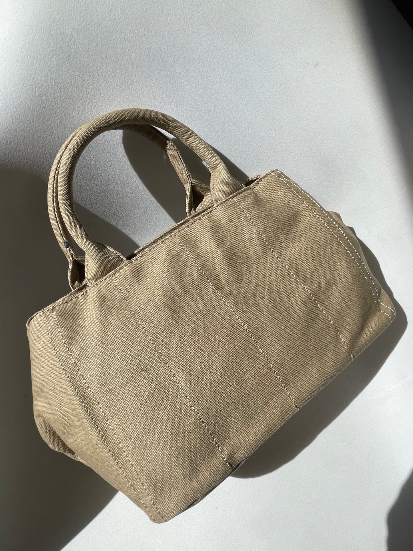Malcolm Midi Canvas Tote In Natural