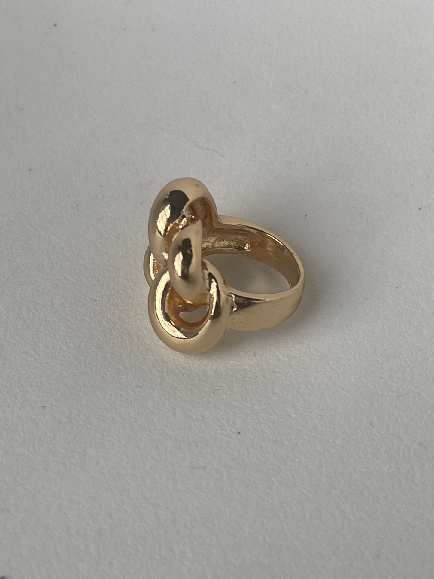 Claudette Twist Front Knot Statement Ring In Gold