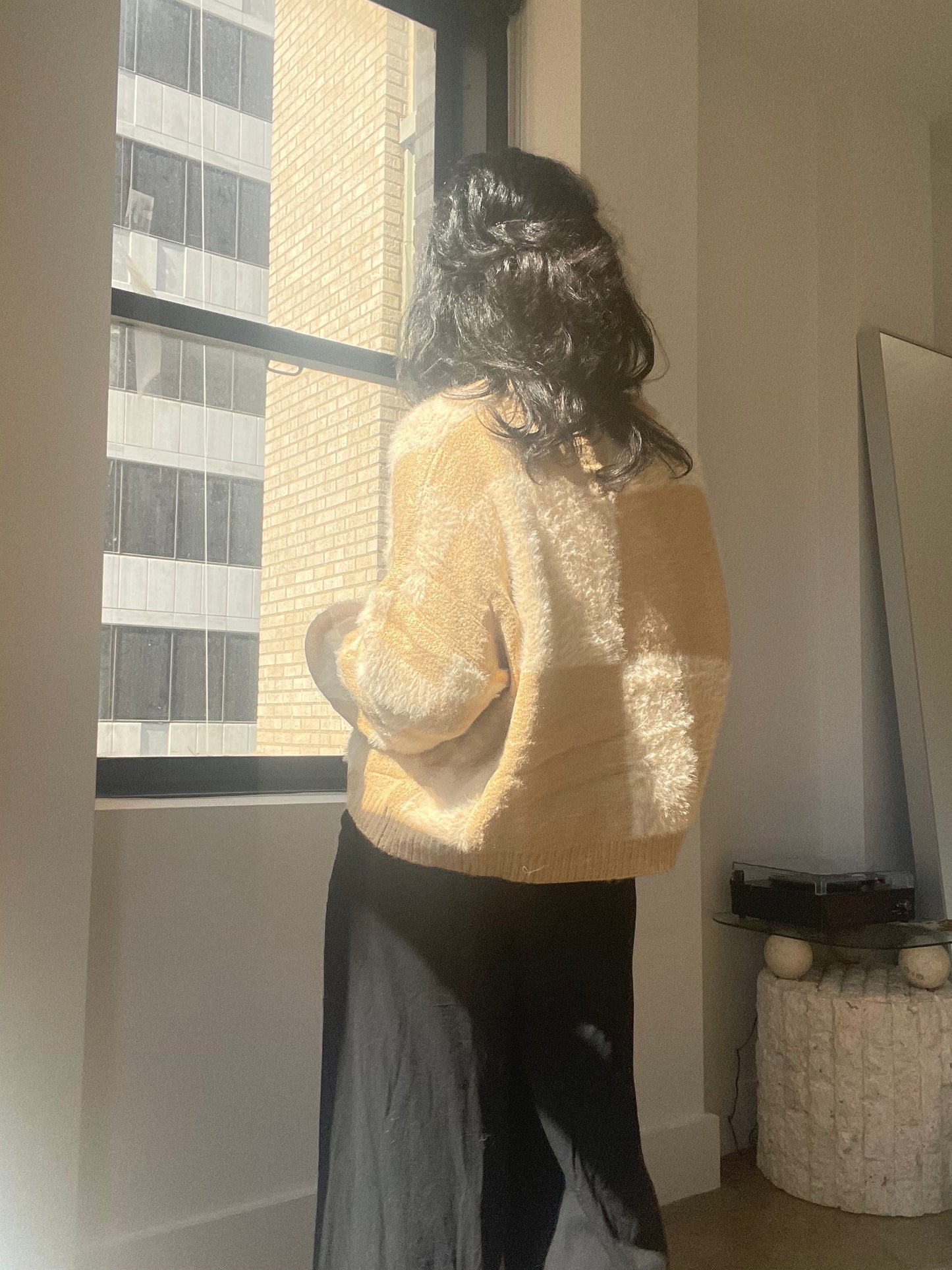 Charlie Check Pullover Sweater In Taupe