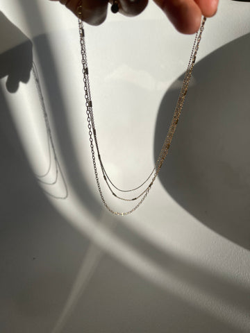 Coraline Tri Layered Assorted Necklace In Gold