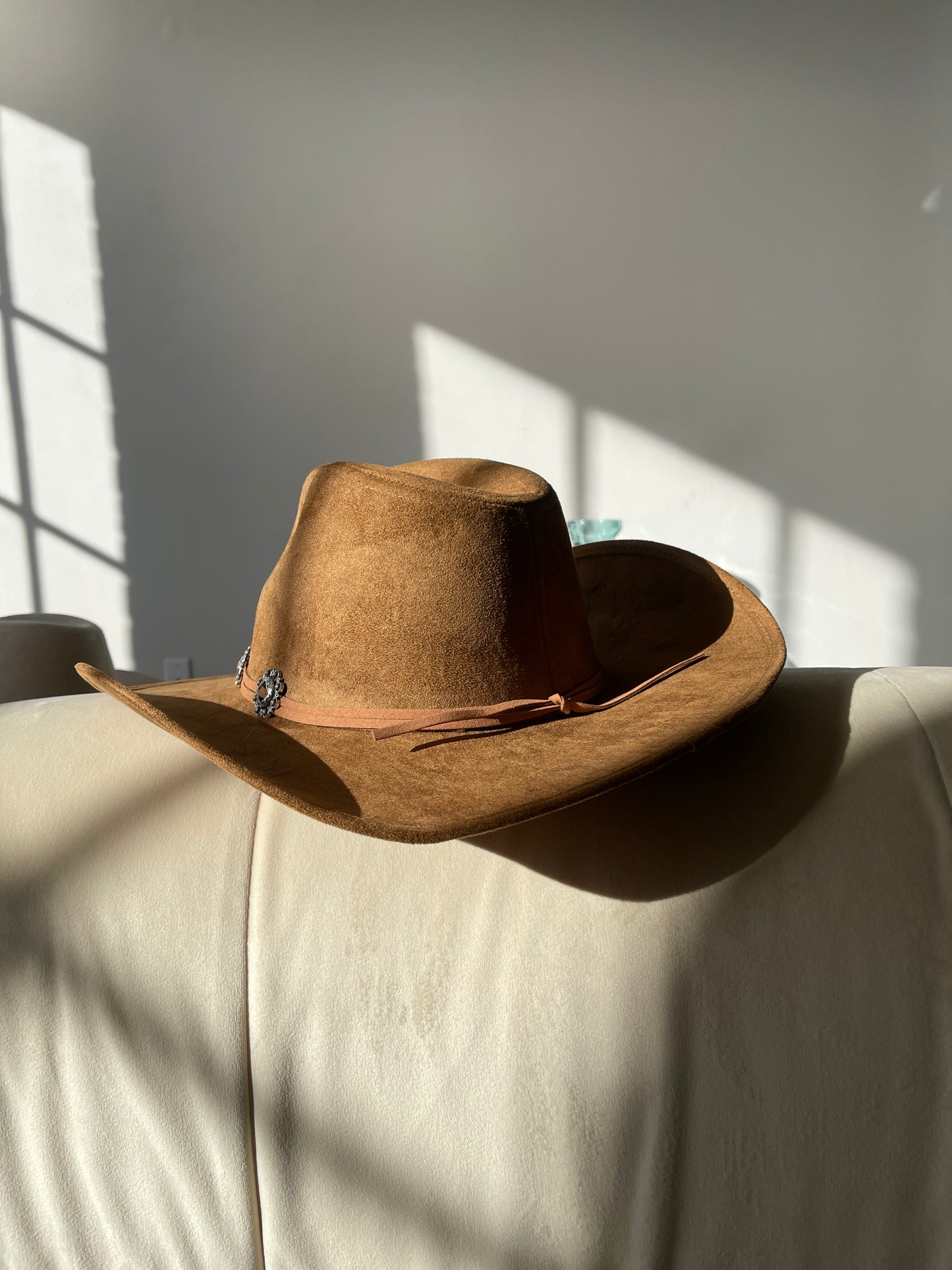 Molina Western Style Cowboy Fedora Hat In Camel