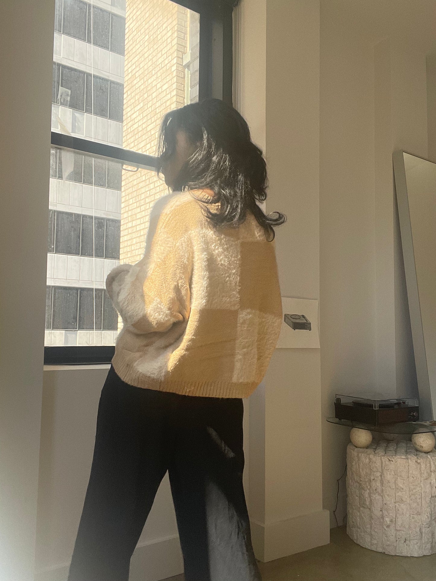 Charlie Check Pullover Sweater In Taupe
