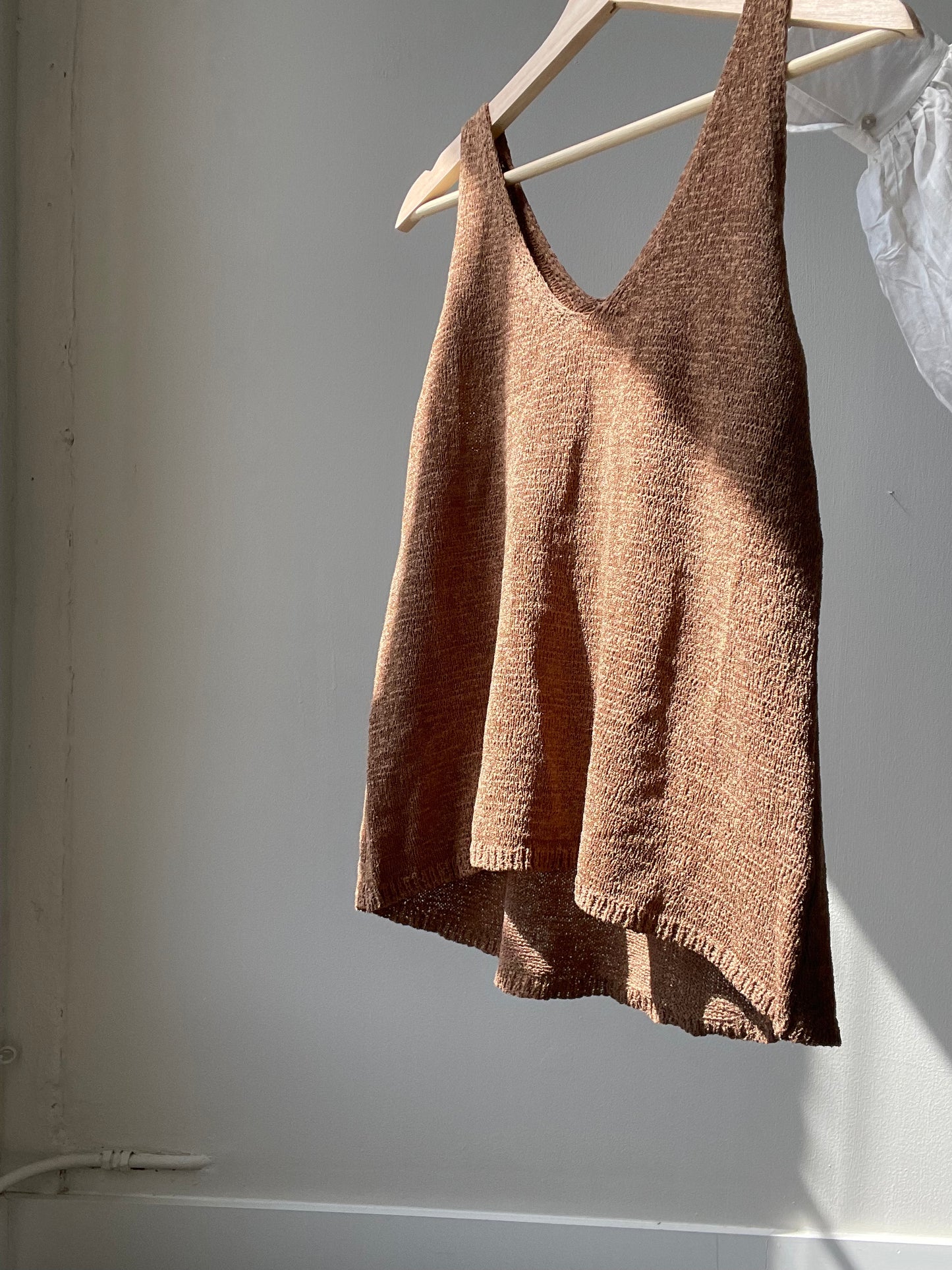 Marlene Loose Fit Tank In Brown