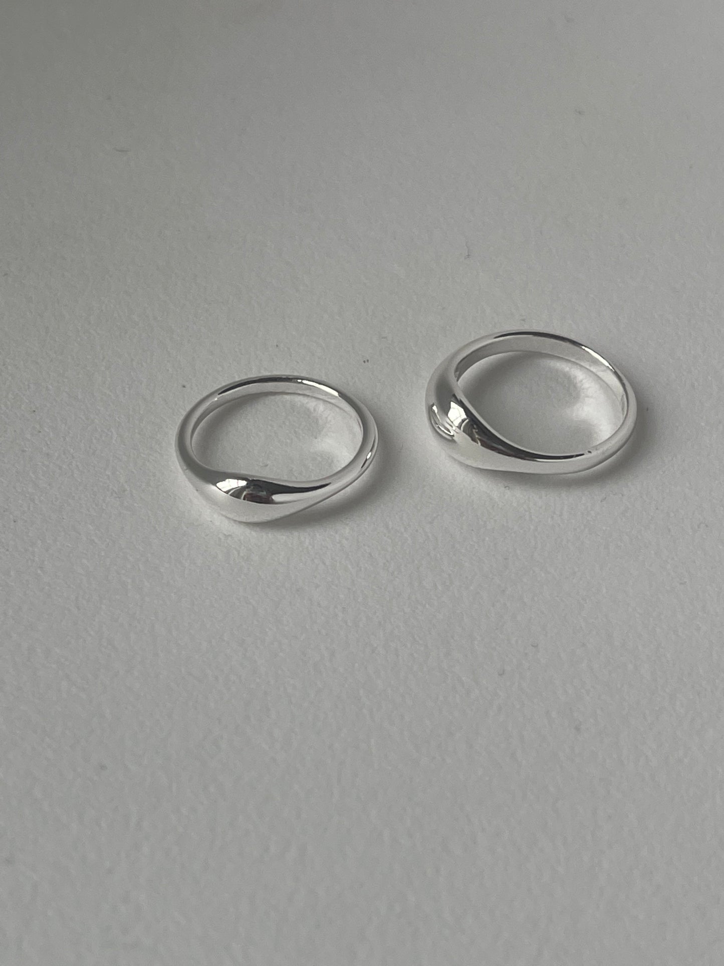Margot Mini Dome Ring Set In Silver