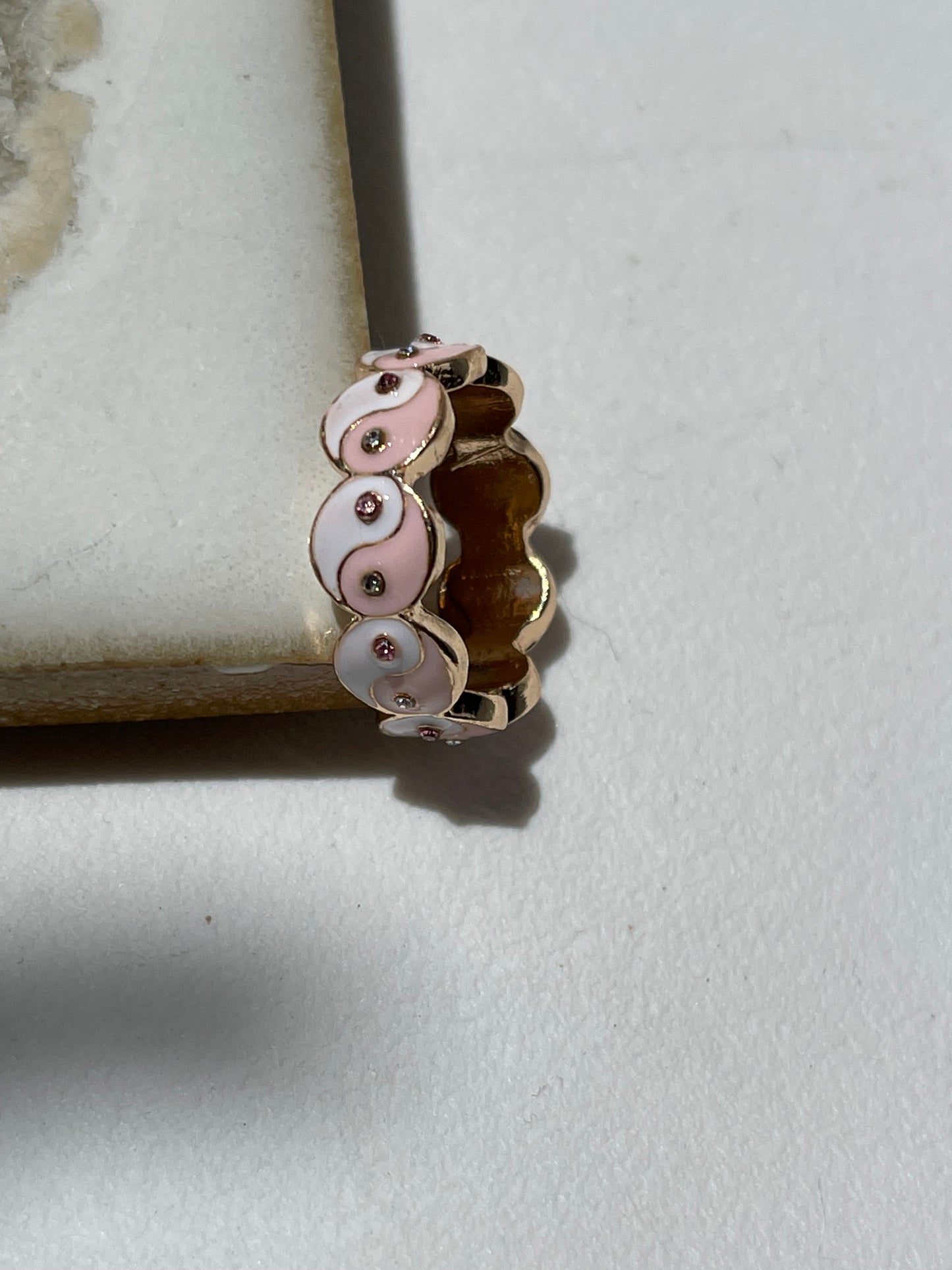 Teri Yin Yang Infinity Ring In Pink