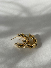 Tory￼ 14k Gold Dipped Bold Twist Hoop Earring In Gold