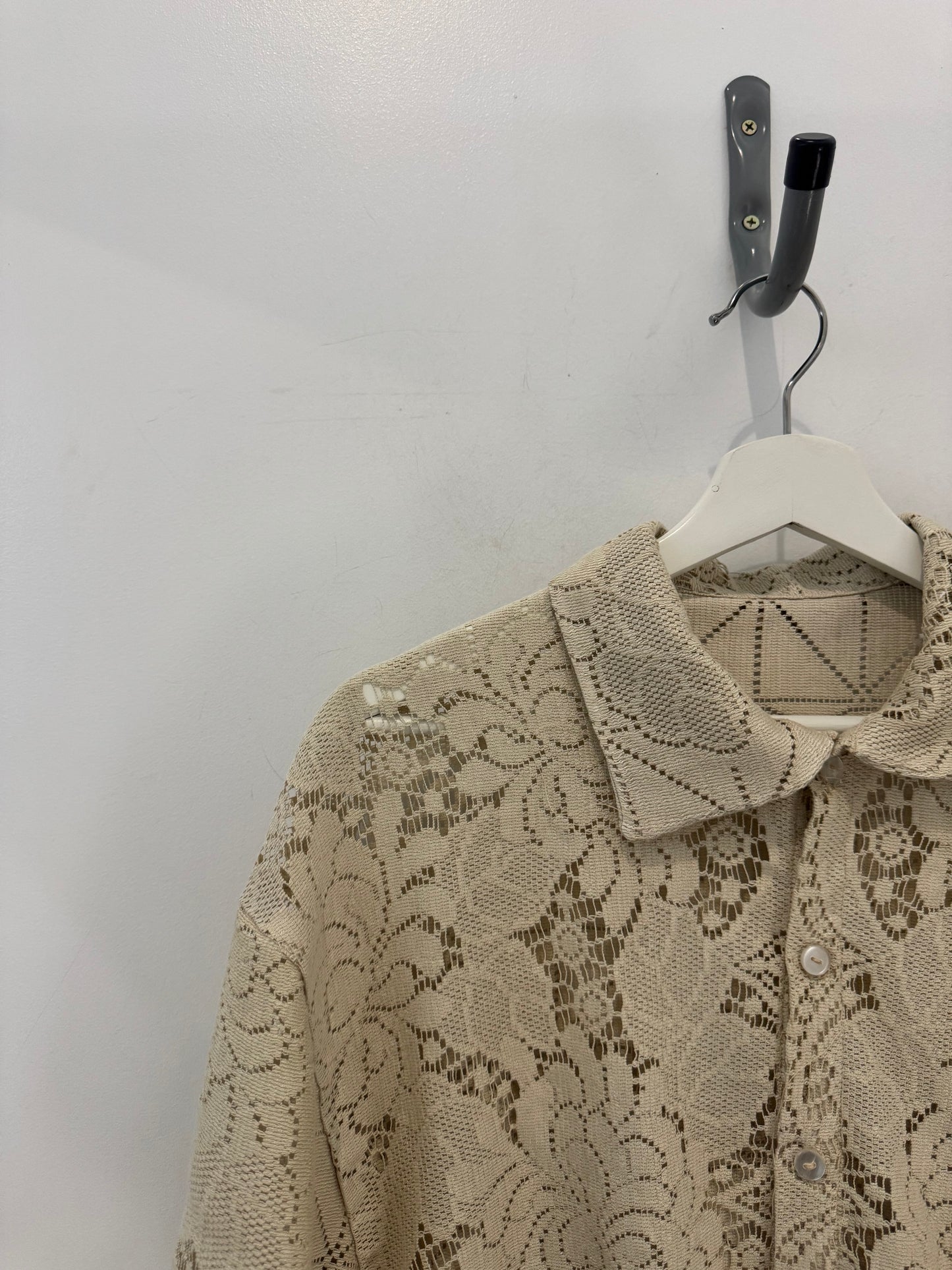 Judy Handcrafted Vintage Crop Top In Mocha