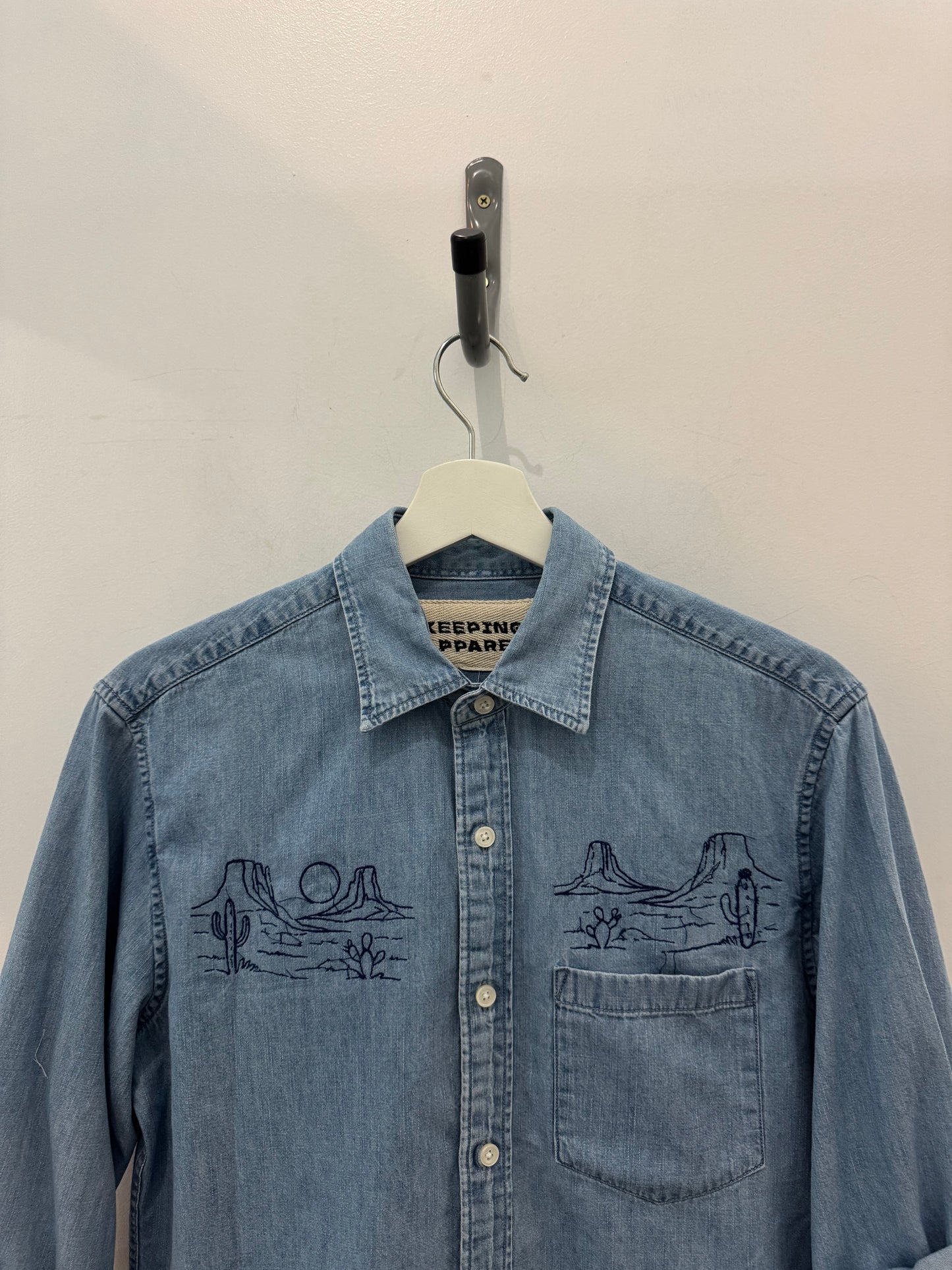 Jaxson Handcrafted Embroidered Denim Button Down