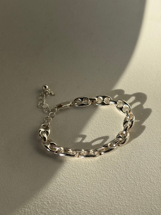 Reagan Chain Link Bracelet In Silver