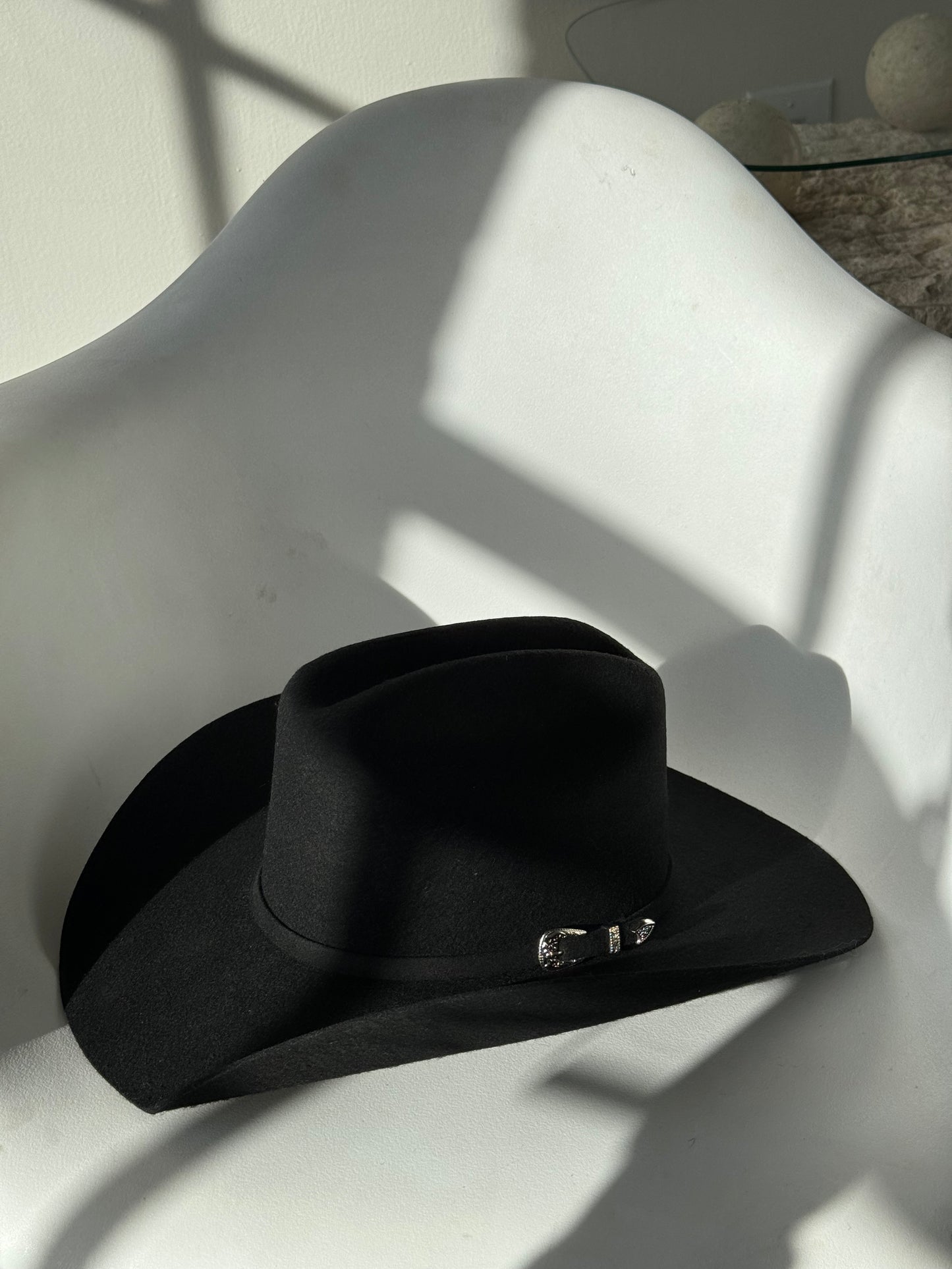 Tyler 100% Wool Western Belt Cowboy Hat In Black