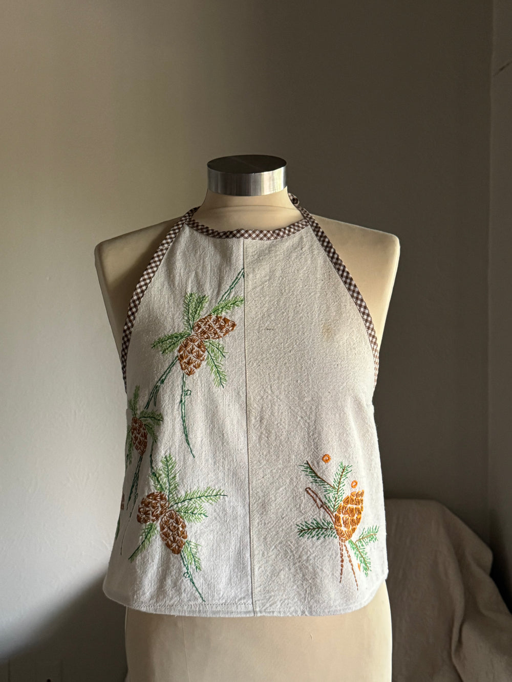 Brenda Handcrafted Vintage Hand Embroidered Halter Top