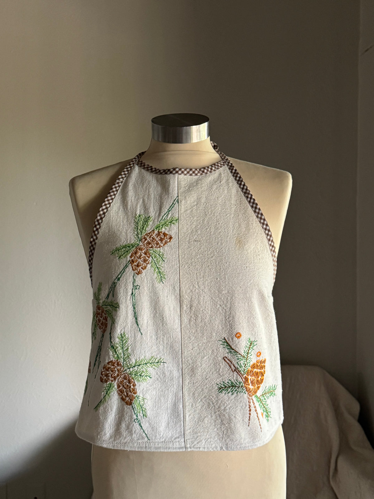 Brenda Handcrafted Vintage Hand Embroidered Halter Top