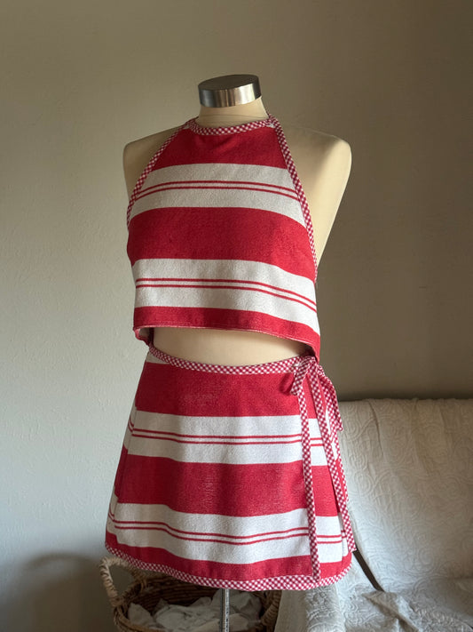 Delaney Handcrafted Vintage Towel Wrap Skirt