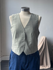 Sonia Classics Cotton Vest In Sage