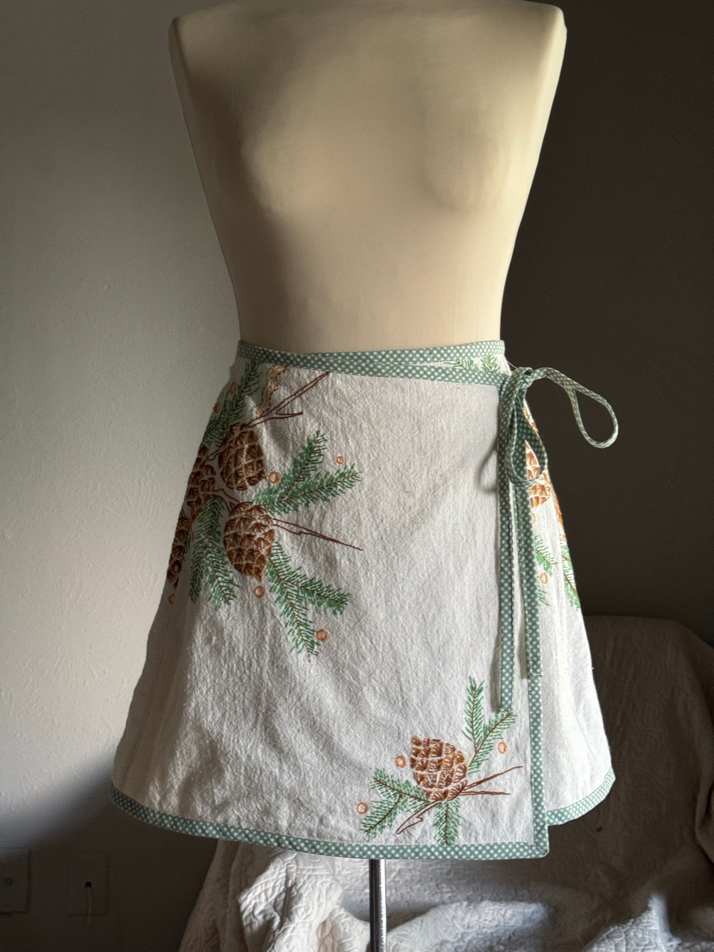 Delaney Handcrafted Vintage Hand Embroidered Wrap Skirt