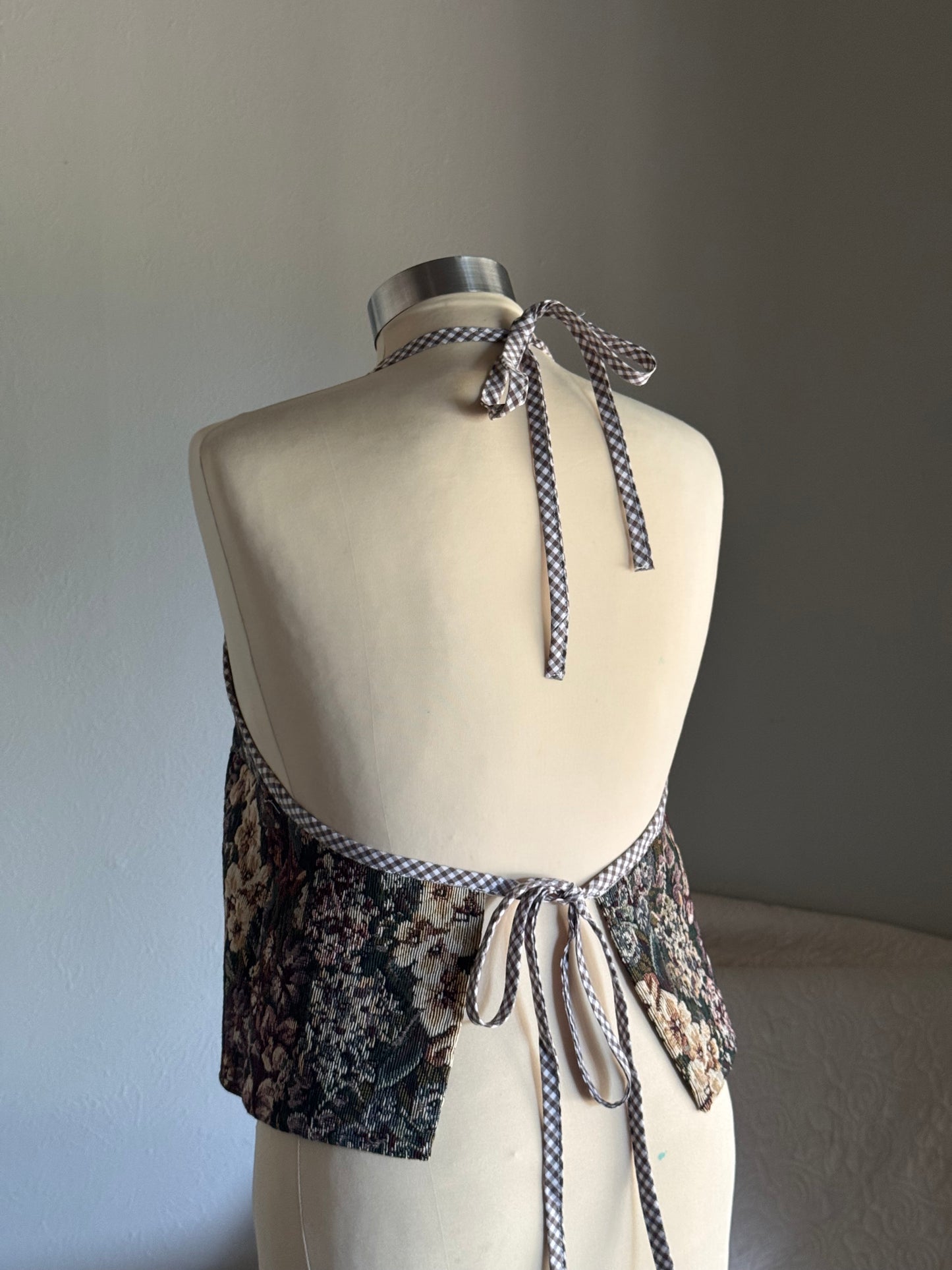 Brenda Handcrafted Vintage Tapestry Halter Top
