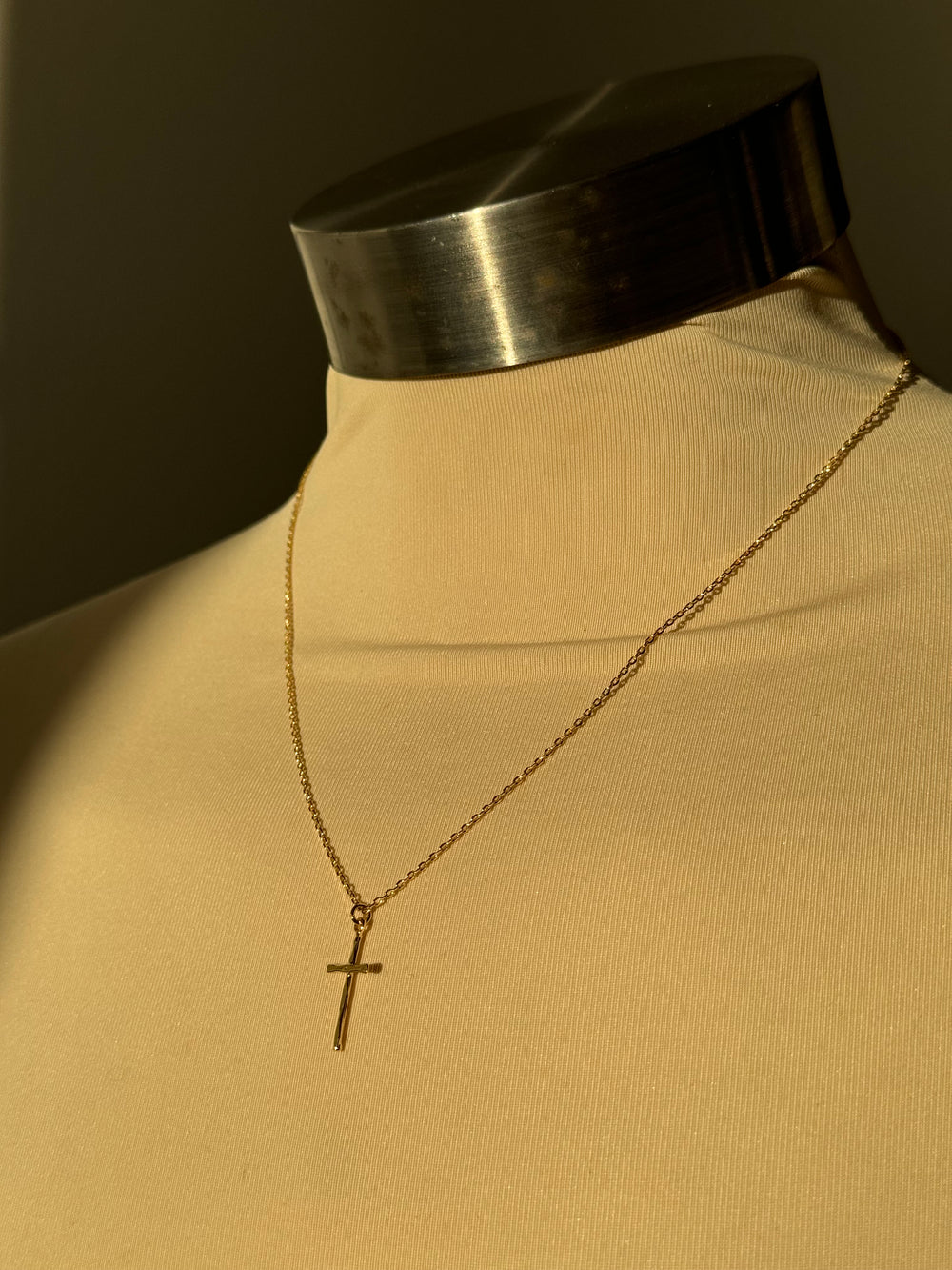 Eden Gold Dipped Organic Cross Necklace