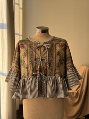 Joycie Vintage Handcrafted Ruffle Top In Autumn
