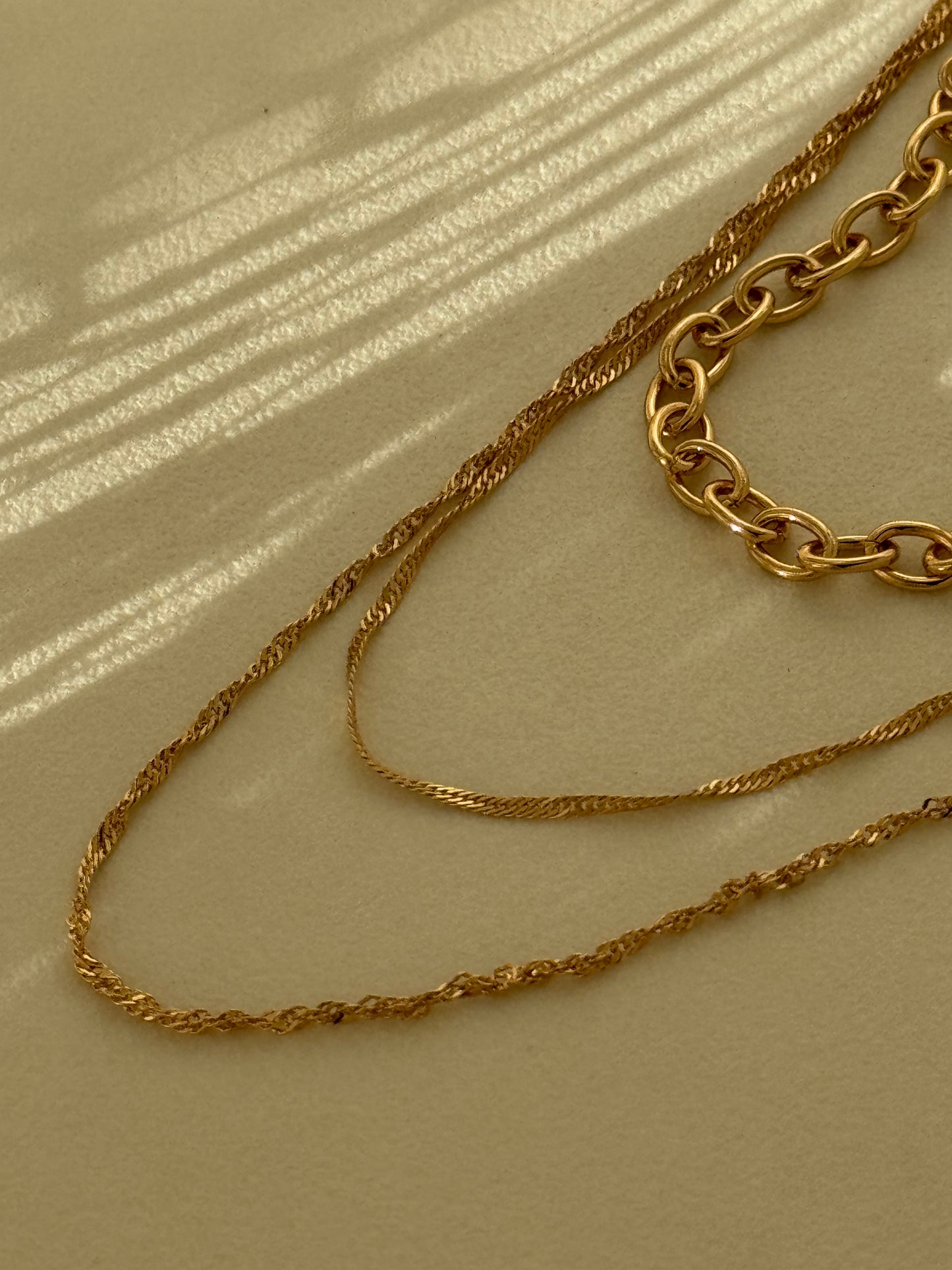 Rachel Chain Link Layered Necklace In Gold