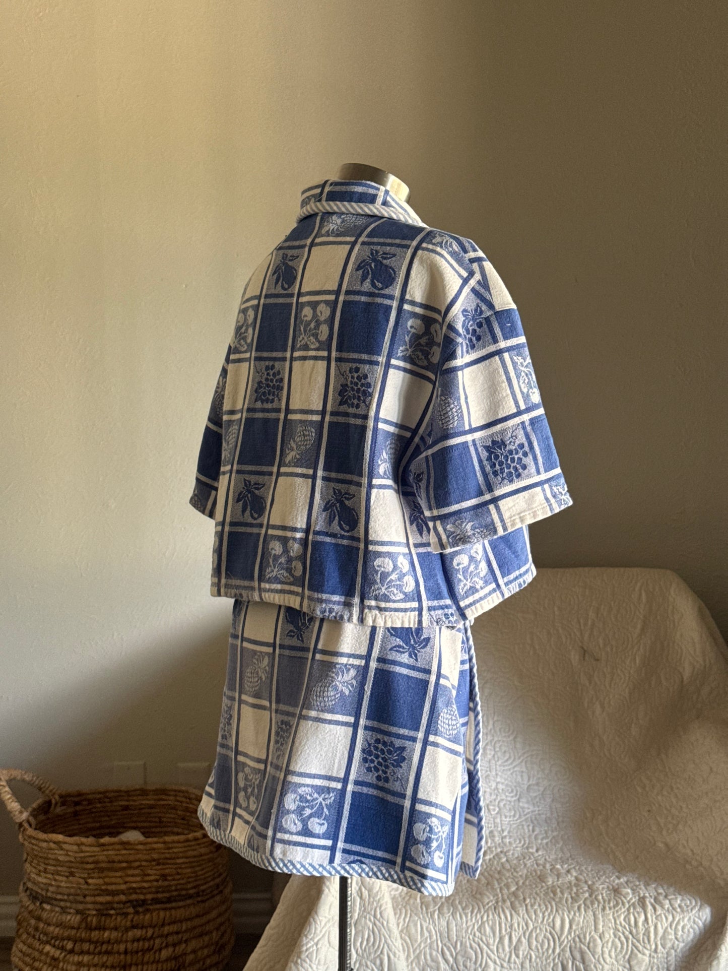 Judy Handcrafted Vintage Tie Front Top