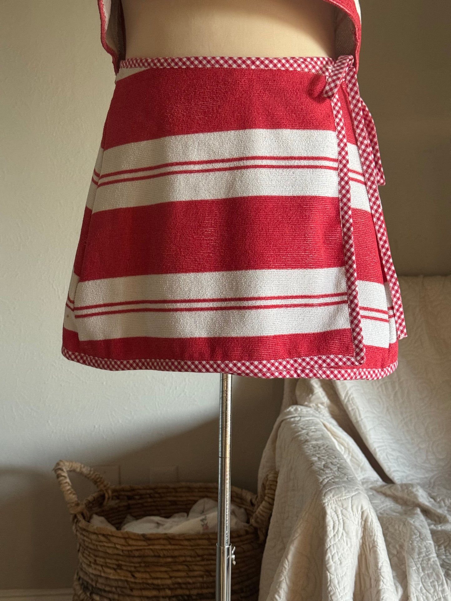 Delaney Handcrafted Vintage Towel Wrap Skirt