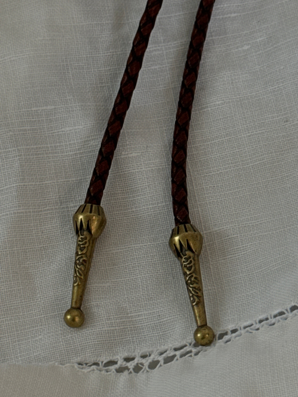 Handcrafted Agate Bolo Tie In Black Hole