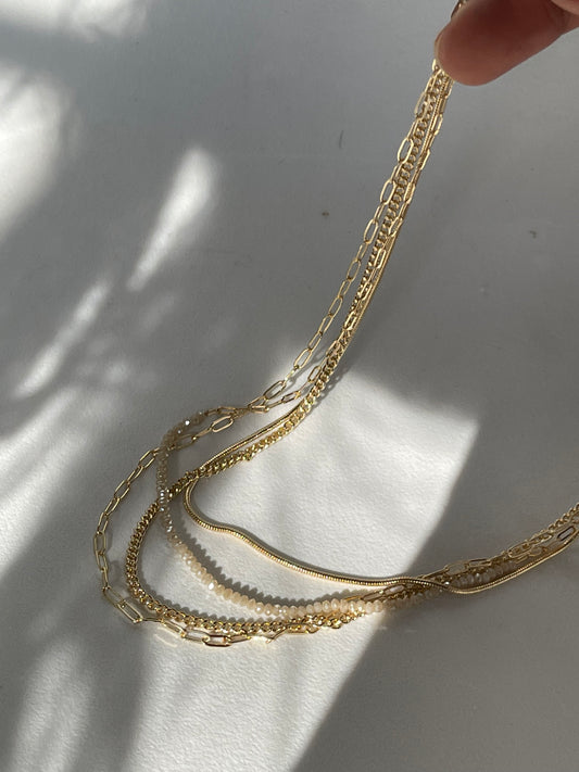 Sophia Four Link & Bead Layered Necklace