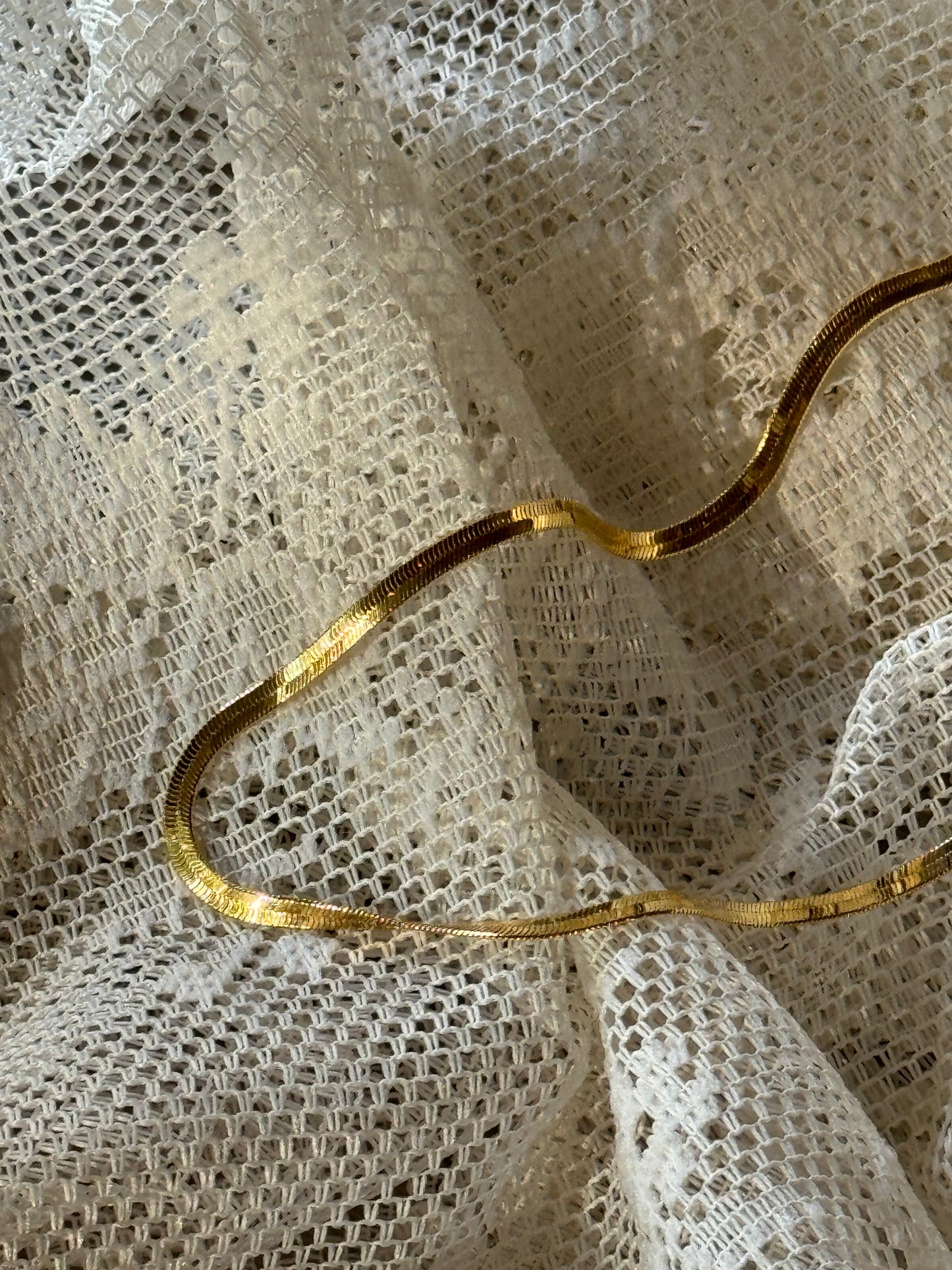 Nyla Mini Snake Necklace Plated In Gold
