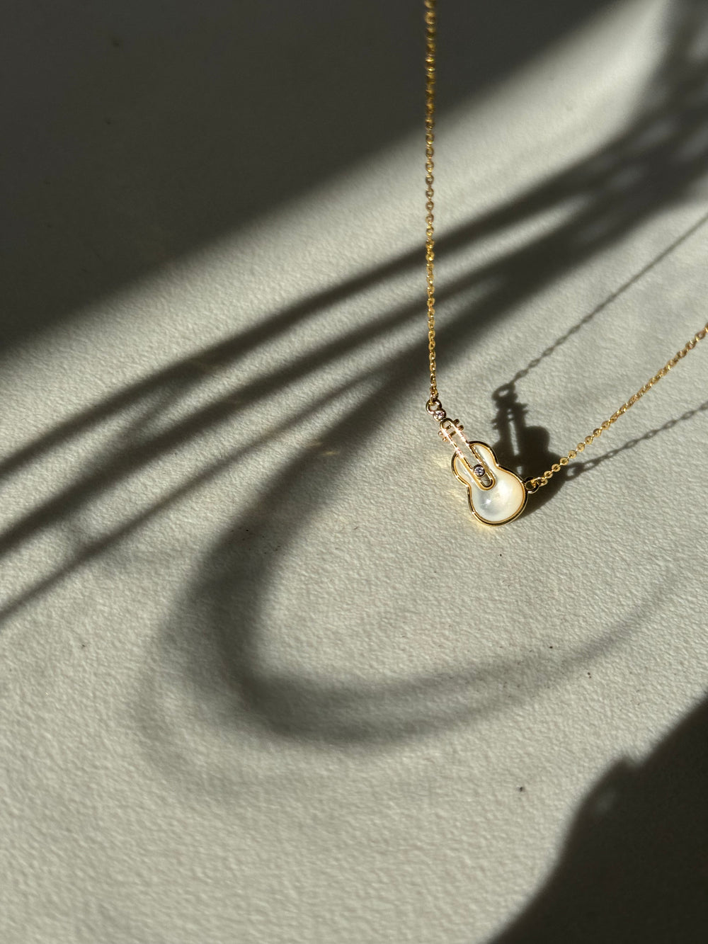 Nash Guitar Gold Dipped & Resin Charm Necklace