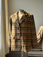 Marlene Classic Country Sports Coat Dad Blazer In Forest Mud