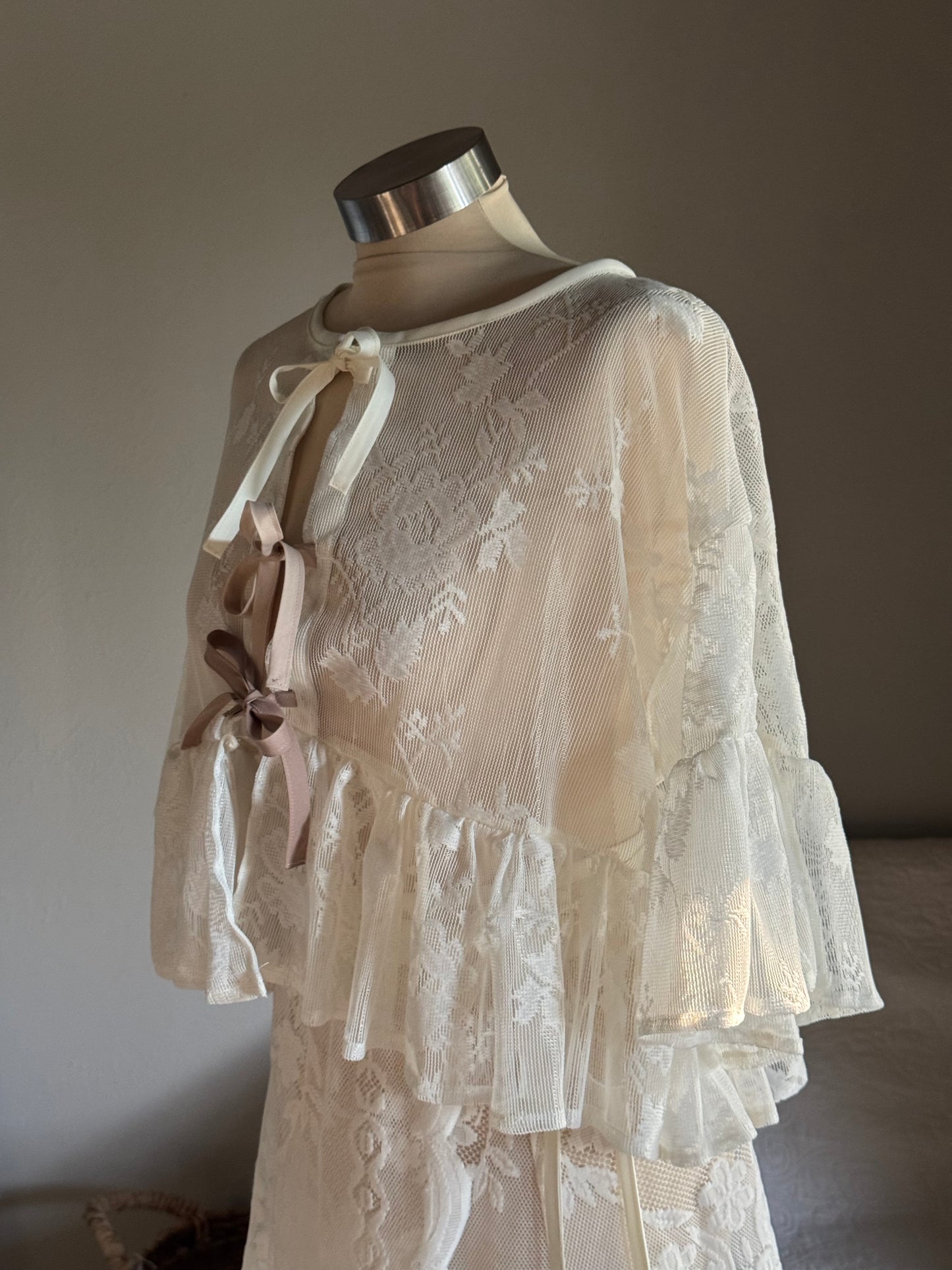 Eliza Handcrafted Vintage Ruffle Top