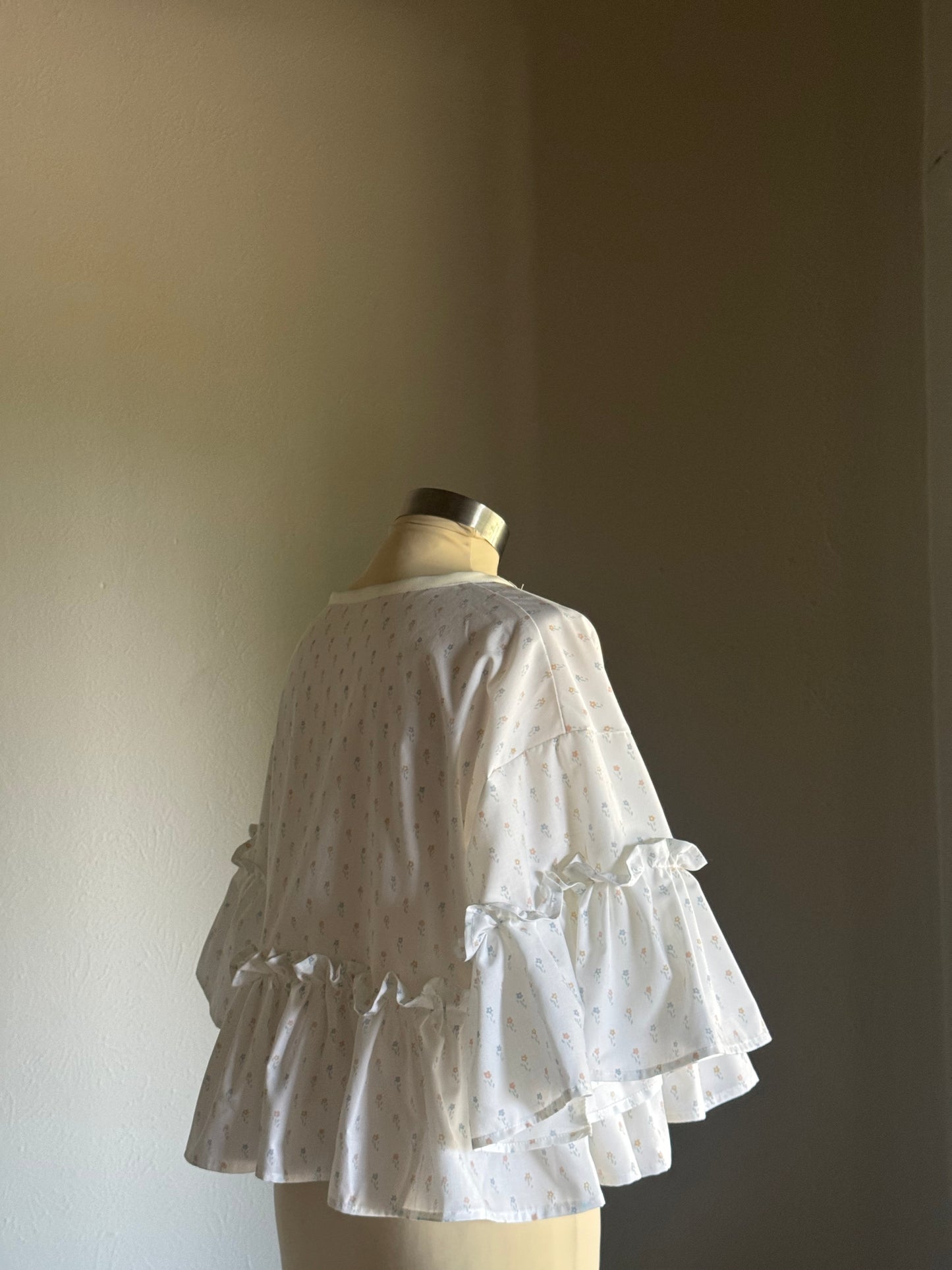 Joycie Vintage Cotton Handcrafted Ruffle Top
