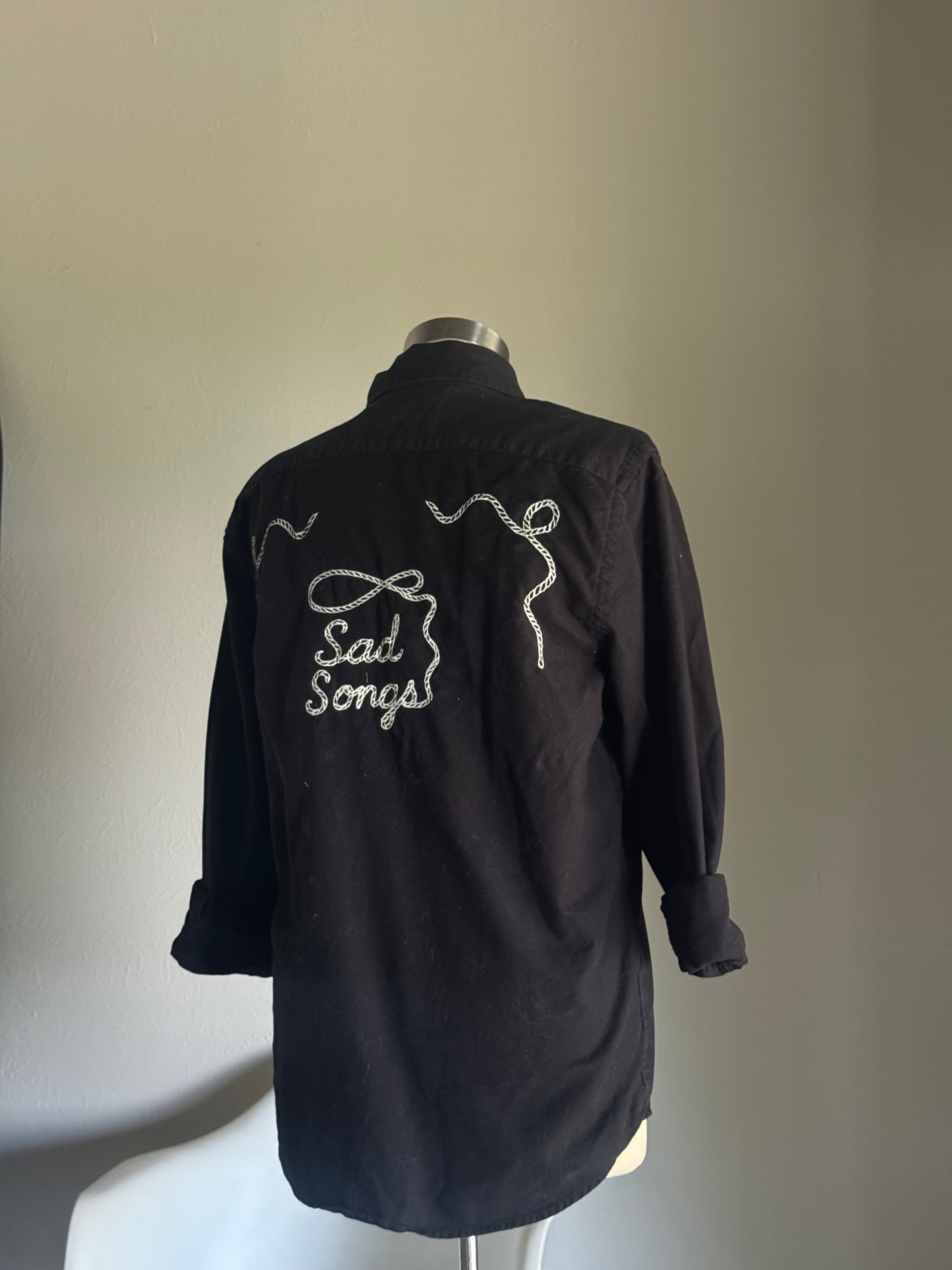 Jaxson Handcrafted Sad Songs Cotton Button Down Long Sleeve